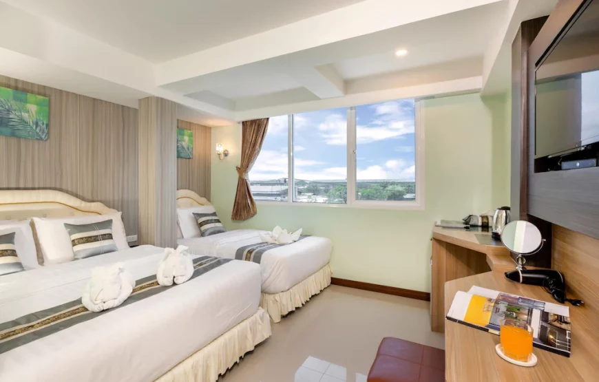 รูมเควสต์ สุวรรณภูมิ แอร์พอร์ต โฮเทล (RoomQuest Suvarnabhumi Airport Hotel)  ห้อง เตียงแฝด